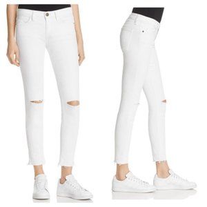 CURRENT ELLIOTT The Stiletto Sugar Knee Slit Released Hem Skinny Jeans
